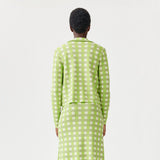 Baum Und Pferdgarten Capera Cardigan in Lime Green Check