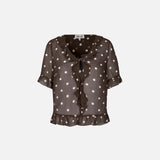 Baum Und Pferdgarten Madicen Blouse In Coffee Bean Dots