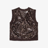 Baum Und Pferdgarten Manire Sequin Tank In Coffee Bean Brown