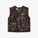Baum Und Pferdgarten Manire Sequin Tank In Coffee Bean Brown