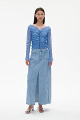 Baum Und Pferdgarten Sabire Skirt in Light Cool Denim