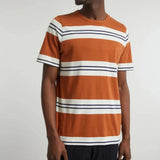 Oliver Spencer Conduit Tshirt In Orange/ Navy