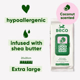 BECO Bamboo Dog Wipes Coconut