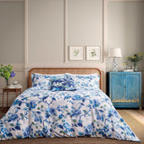 Bedeck English Heritage Craven Street Floral King Duvet Cover Set in Woad