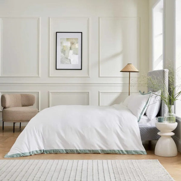 Bedeck Olenna Double Duvet Set In Celadon
