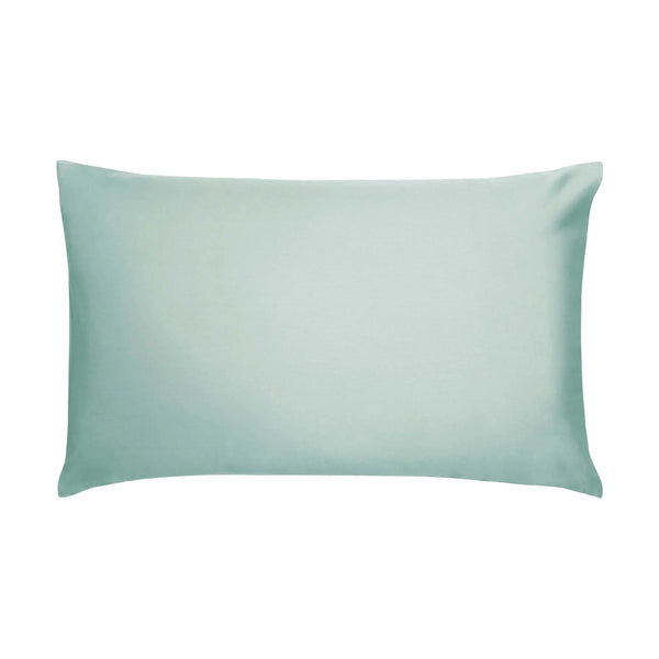 400 Thread Count Sateen Plain Dye Pair of Large Pillowcases in Celadon