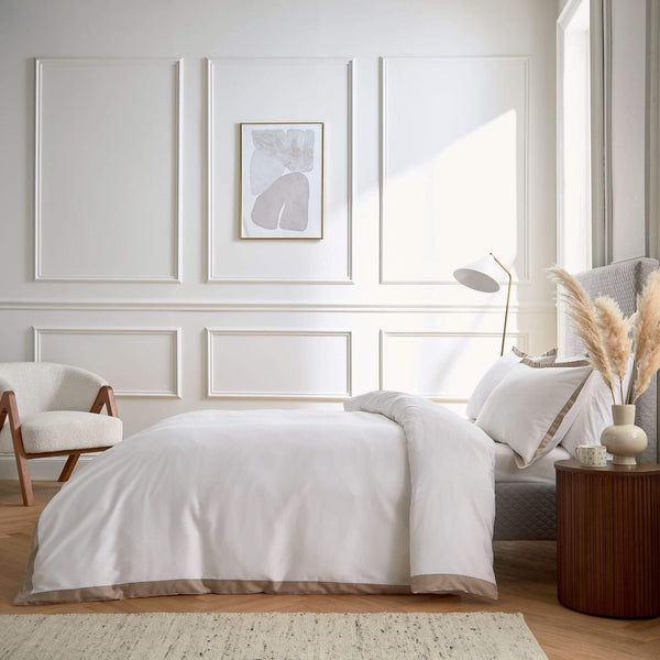 Bedeck of Belfast Olenna Truffle Chalk Double Duvet Set