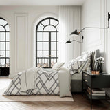 Bedeck of Belfast Emani Duvet Cover in Chalk/Charcoal
