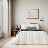 Bedeck of Belfast Nena Woven Stripe Duvet Cover Set in Denim