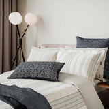 Bedeck of Belfast Nena Woven Stripe Duvet Cover Set in Denim