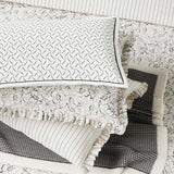 Bedeck of Belfast Ayda Pair of Standard Pillowcases, Chalk