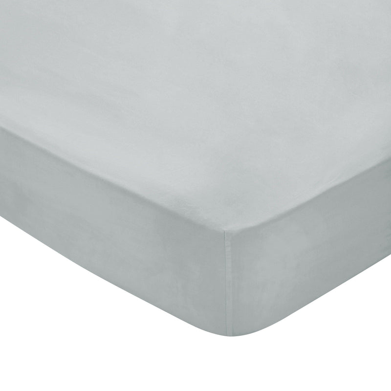 Bedeck Silver 300 Thread Count Fitted Sheet