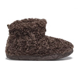 Bedroom Athletics Lauren Luxury Borg Fleece Short Slipper Boot In Dark Chocolate