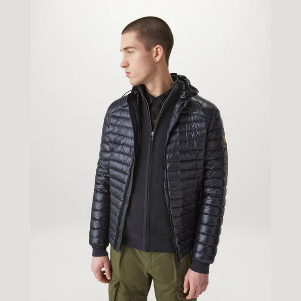 Belstaff Farley Cotton Wool Rib in Black/Dark Ink