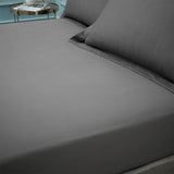 Bianca Fine Linens Bedroom Egyptian Cotton Fitted Sheet Charcoal Grey