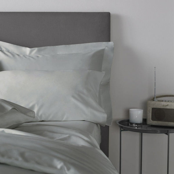 Bianca Fine Linens Cotton Sateen 400 Thread Count Duvet Cover Set Grey