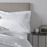 Bianca Fine Linens Cotton Sateen 400 Thread Count Duvet Cover Set White