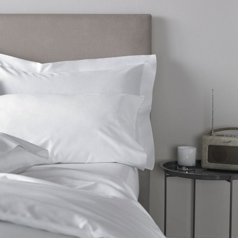 Bianca Fine Linens Cotton Sateen 400 Thread Count Duvet Cover Set White