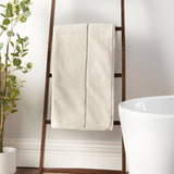 Bianca Fine Linens Zero Twist Satin Stitch Hand Towel in Cream