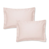 Bianca Fine Linens Cotton Sateen 400 Thread Count Oxford Pillowcase Pair Blush
