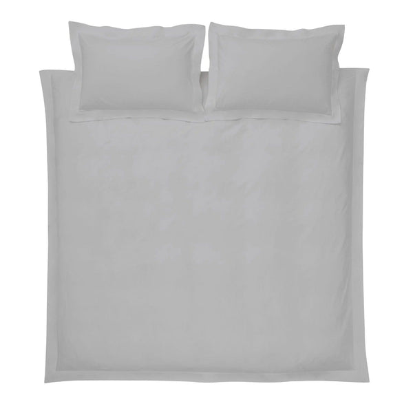 Bianca Fine Linens Cotton Sateen 400 Thread Count Duvet Cover Set Grey