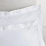 Bianca Fine Linens Cotton Sateen 400 Thread Count Oxford Pillowcase Pair White