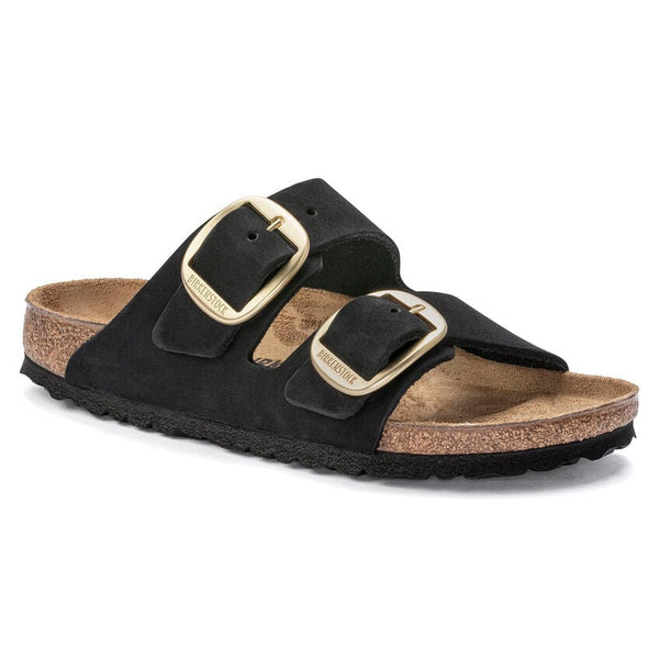 Birkenstock Arizona Big Buckle Nubuck Leather Black/Gold
