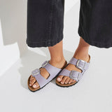 Birkenstock Arizona Big Buckle Nubuck Leather Purple Fog