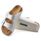Birkenstock Arizona Birko-Flor In White, Narrow Fit