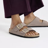 Birkenstock Arizona Nubuck Leather REGULAR In Faded Purple