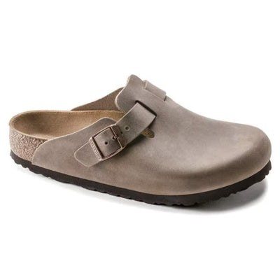 Birkenstock Boston Oiled Leather In Tobacco Brown