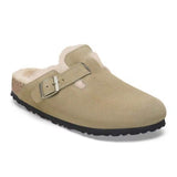 Birkenstock Boston Shearling Suede In Taupe