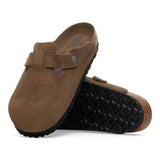 Birkenstock Boston Soft Footbed(Regular) In Dark Tea Tonal