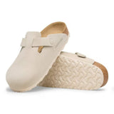 Birkenstock Boston Suede Leather In Oyster