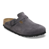 Birkenstock Boston Suede Leather in Velvet Grey, Regular Fit