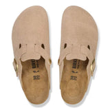 Birkenstock Boston Suede Regular Fit In Sandcastle