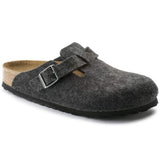 Birkenstock Boston Wool Felt In Anthracite (Regular Fit)