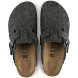 Birkenstock Boston Wool Felt In Anthracite (Regular Fit)
