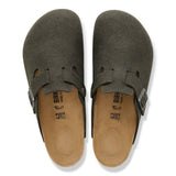 Birkenstock Boston Wool Felt In Thyme (Regular Fit)