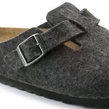 Birkenstock Boston Wool Felt in Anthracite, Regular Fit