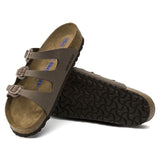 Birkenstock Florida Soft Footbed Birko-Flor Nubuck In Mocha