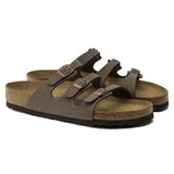 Birkenstock Florida Soft Footbed Birko-Flor Nubuck In Mocha