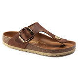 Birkenstock Gizeh Big Buckle Oiled Nubuck Leather Cognoc