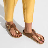 Birkenstock Gizeh Big Buckle Oiled Nubuck Leather Cognoc