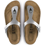 Birkenstock Gizeh Birko-Flor in Silver