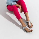 Birkenstock Gizeh Birko-Flor in Silver