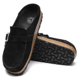 Birkenstock Leve Buckley Suede Leather In Black