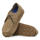 Birkenstock Utti Lace  Suede Leather In Gray Taupe