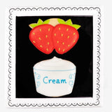 Biscuiteers - Strawberries And Cream Letterbox Biscuits