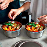 black+blum Microwavable Stainless Steel Round Food Bowl